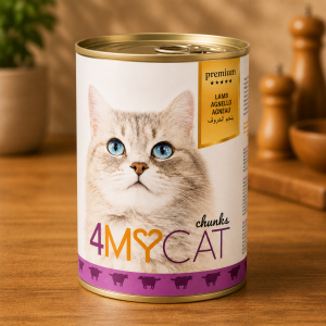 מזון רטוב לחתולים בוגרים עם כבש ברוטב 415 גרם - For My cat