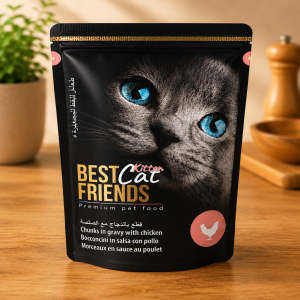 פאוץ' לגורי חתולים עם עוף ברוטב 100 גרם Best Friend