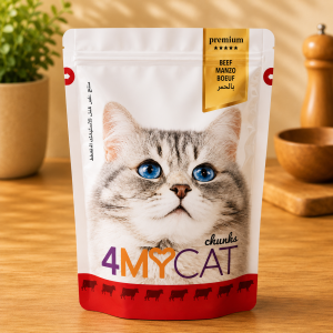 פאוץ' לחתול  עם בקר ברוטב 100 גרם For My Cat