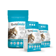 חול מתגבש לחתולים עם ריח סבון 10 ליטר