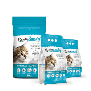 חול מתגבש לחתולים עם ריח סבון 20 ליטר