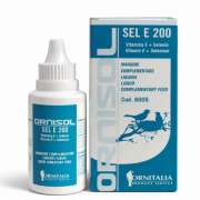 Ornisol SEL E 200 תוסף תזונה נוזלי המכיל ויטמין E וסלניום לציפור