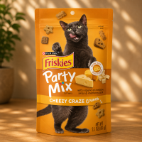 פריסקיז חטיפי לחתול בטעם גבינות 60 גרם -  PARTY MIX-1-1